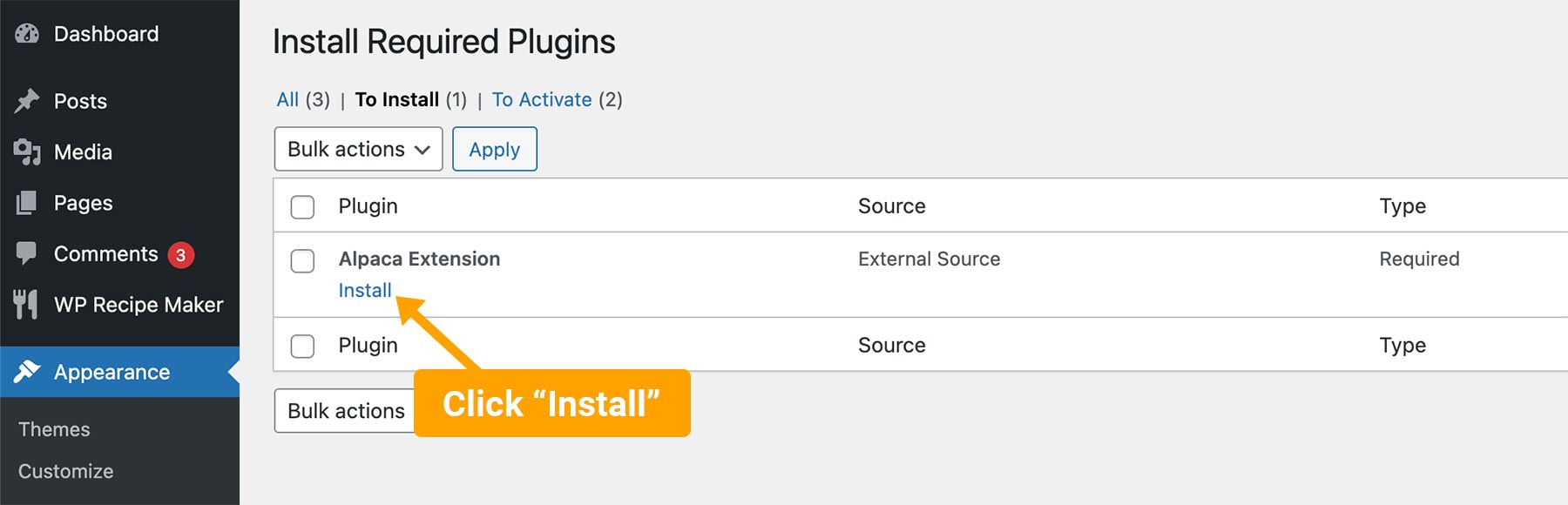 Install the required plugin