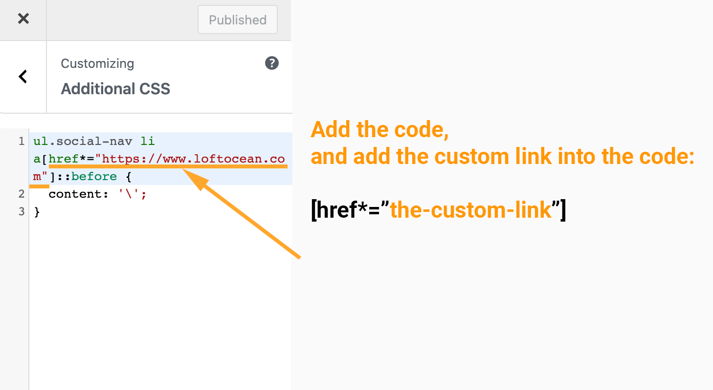 Add custom CSS code