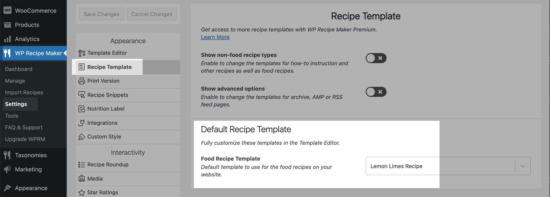 Default Recipe Template
