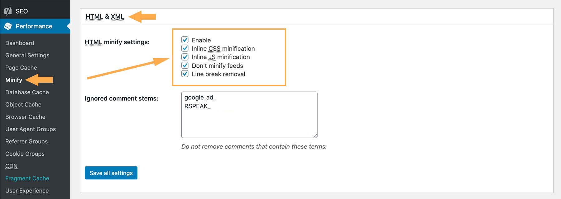 W3 Total Cache Settings - 5