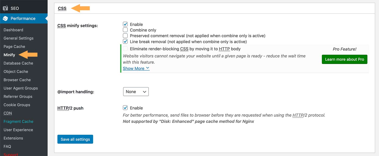 W3 Total Cache Settings - 7