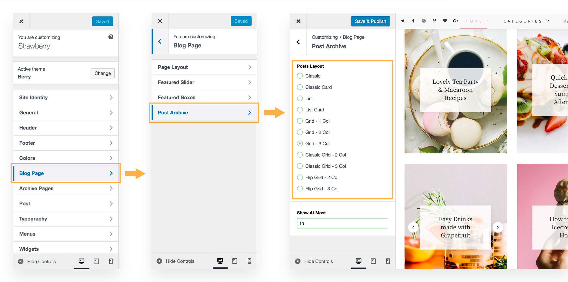 Customize Homepage Post Archive Layout