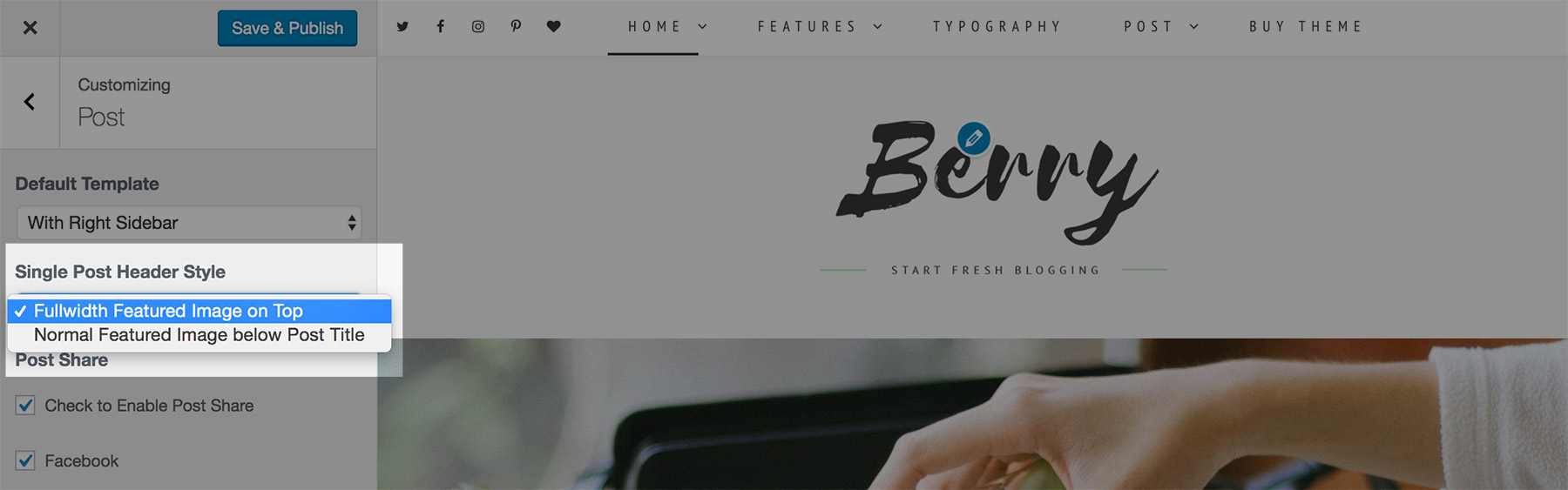 Single Post Header Style