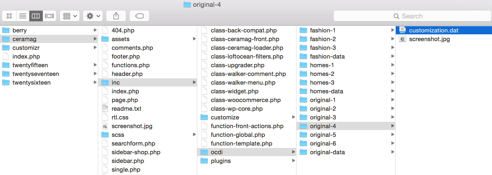 Find the file customization.dat