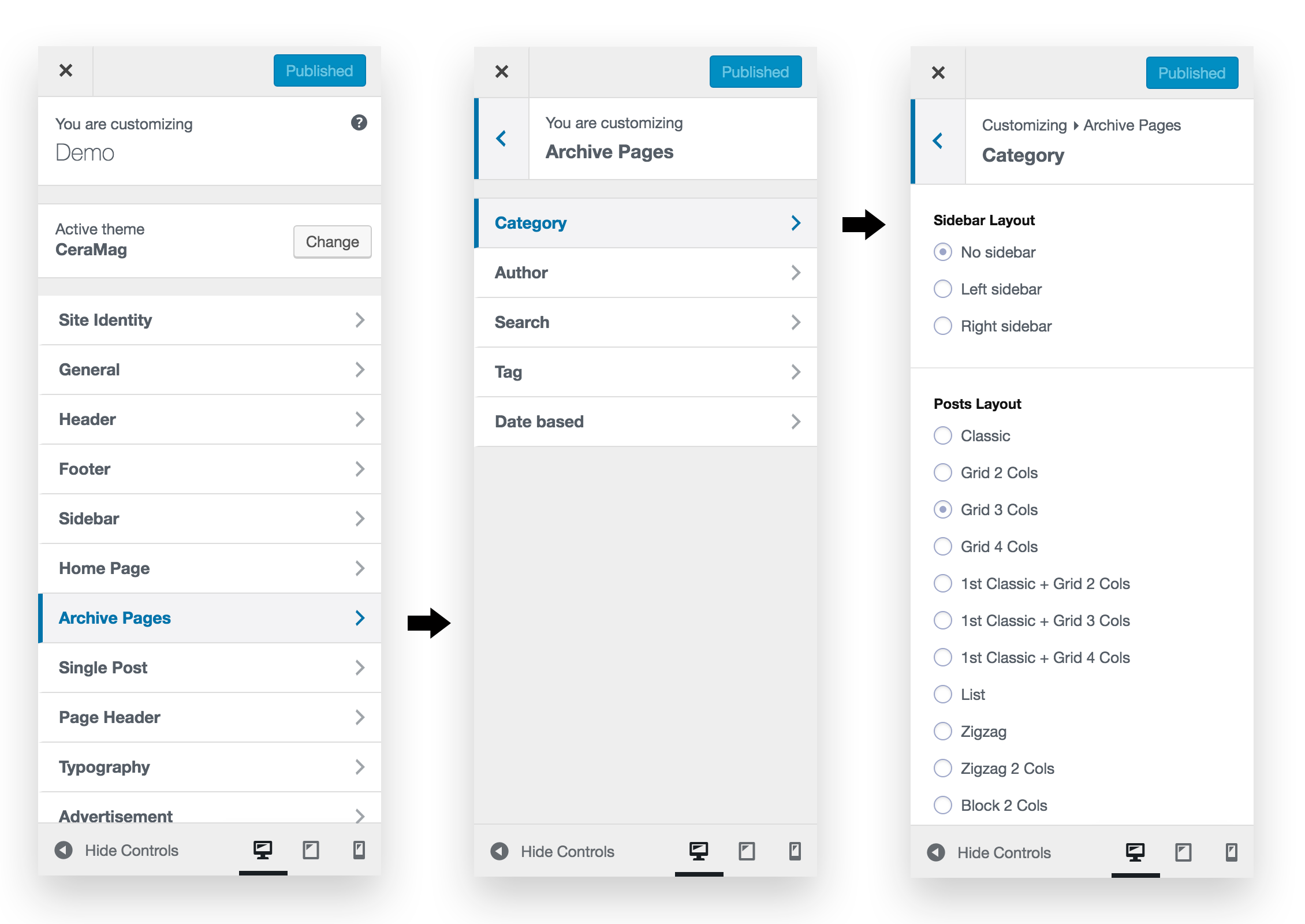 Customize Archive - Category Page