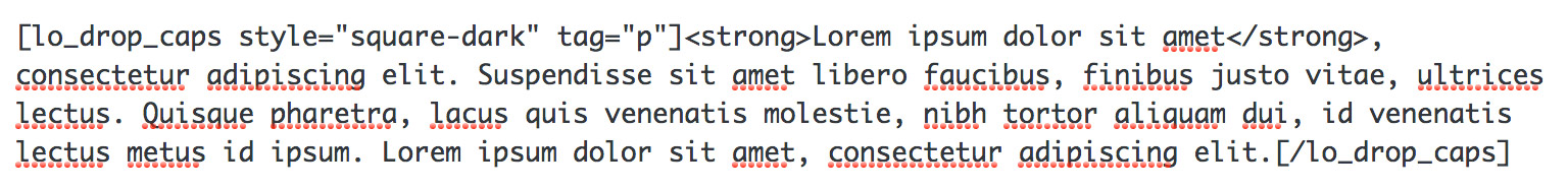 Shortcode for Drop Caps