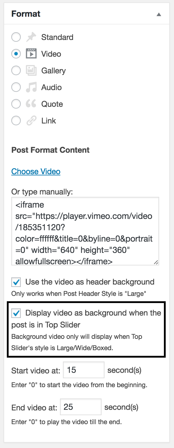 Top Slider Background Video