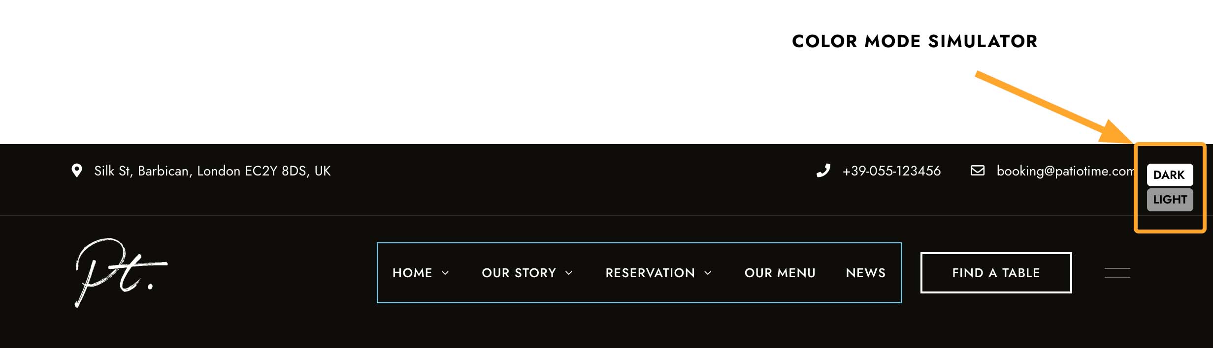 Color Mode Simulator in Elementor Editor