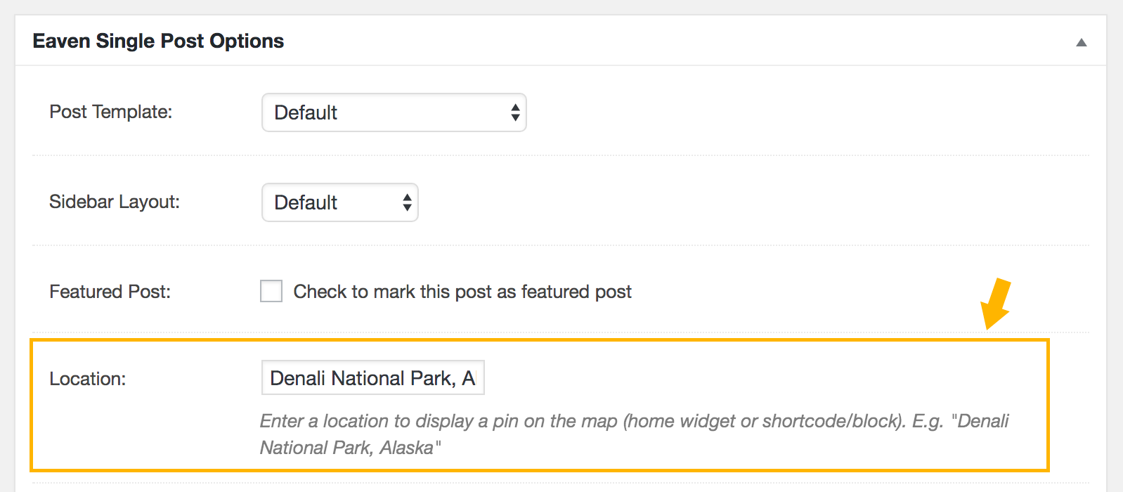 Add a location to a post