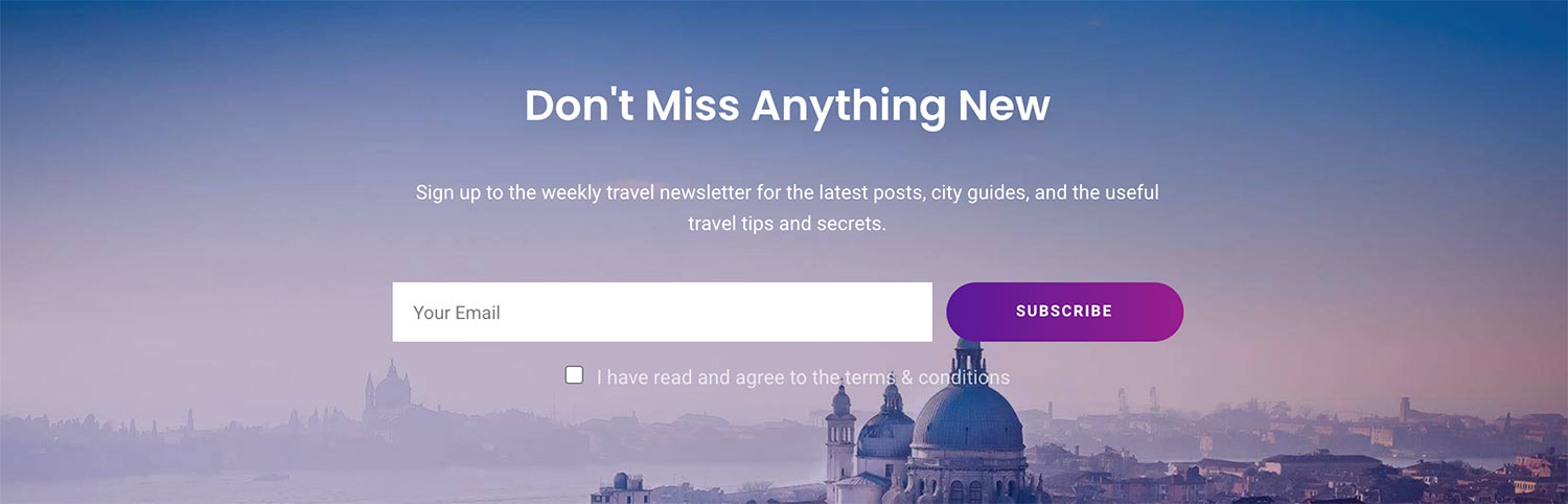 Home Widget - Signup Form