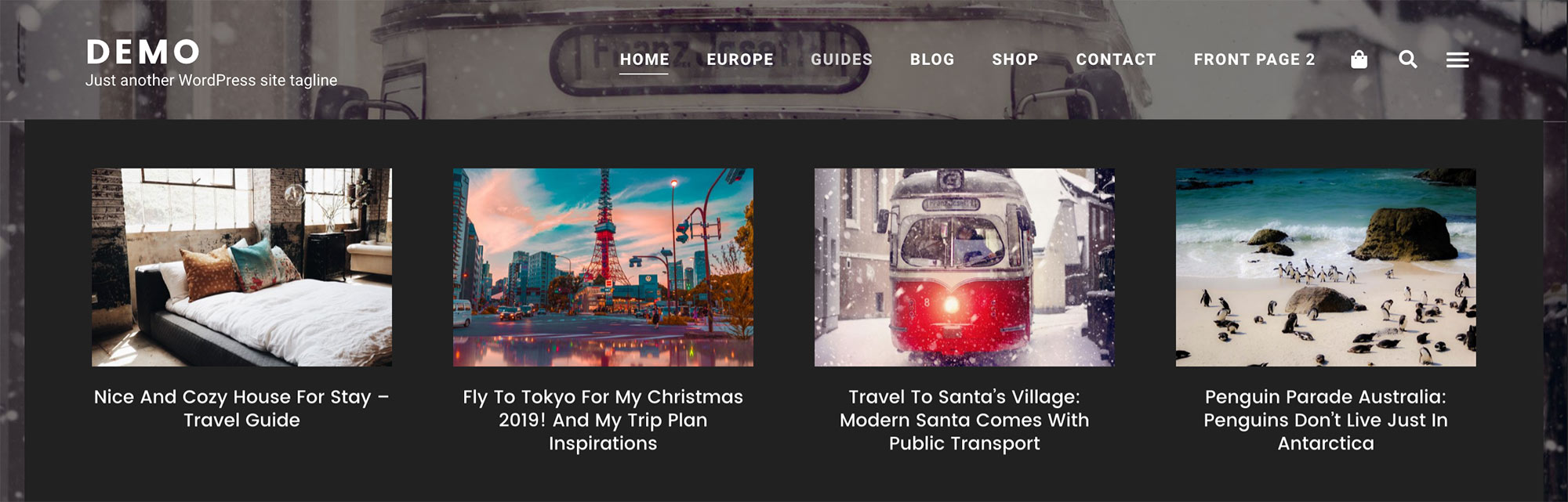 Category mega menu - displaying 4 most recent posts of a category
