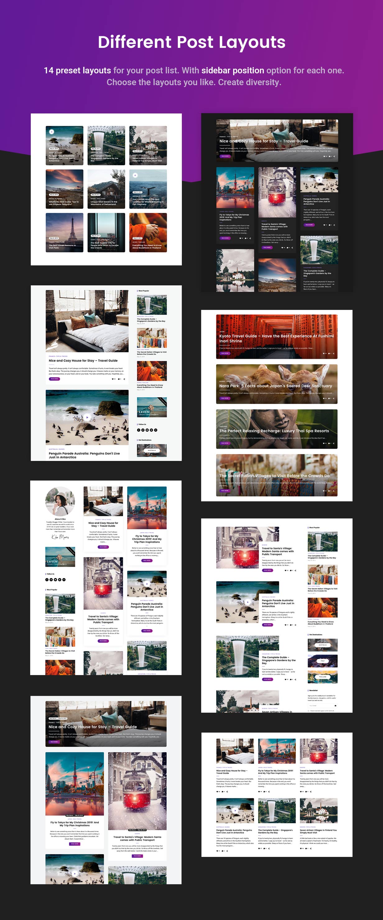 14 Posts Layout Variations