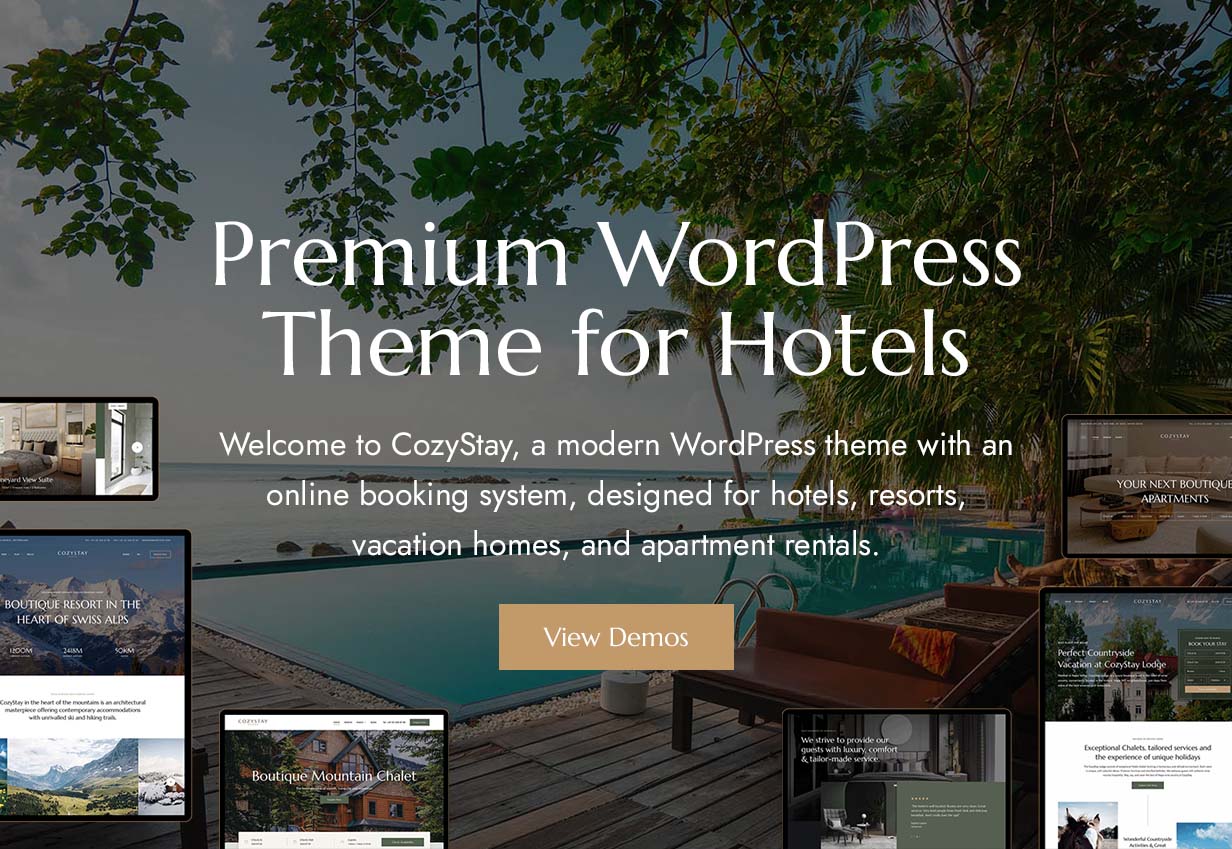 CozyStay - Hotel Booking WordPress Theme.