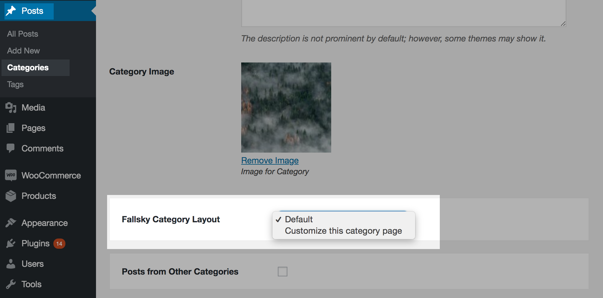 Customize a Category Page separately