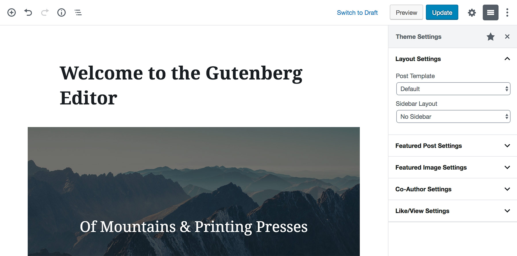Expand a group and show its settings