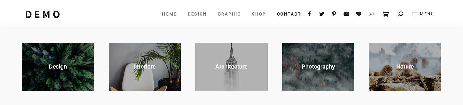 Category List in mega menu - displaying selected categories with images