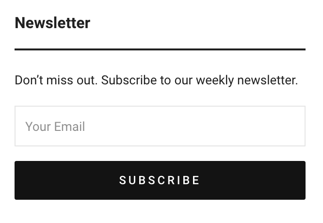 Newsletter Signup Form