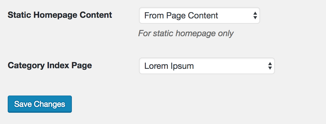Static Front page content - from page content