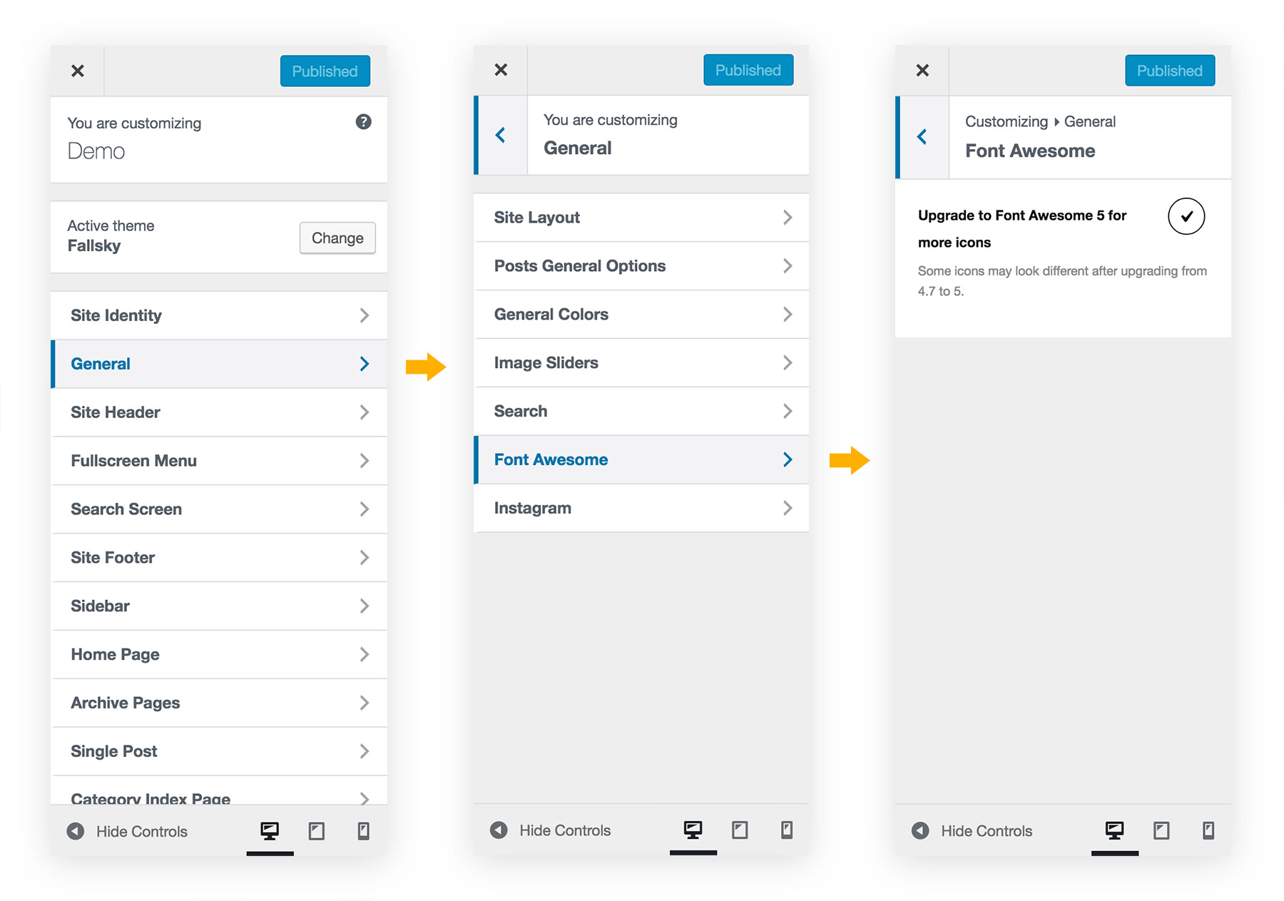 Upgrade Font Awesome library
