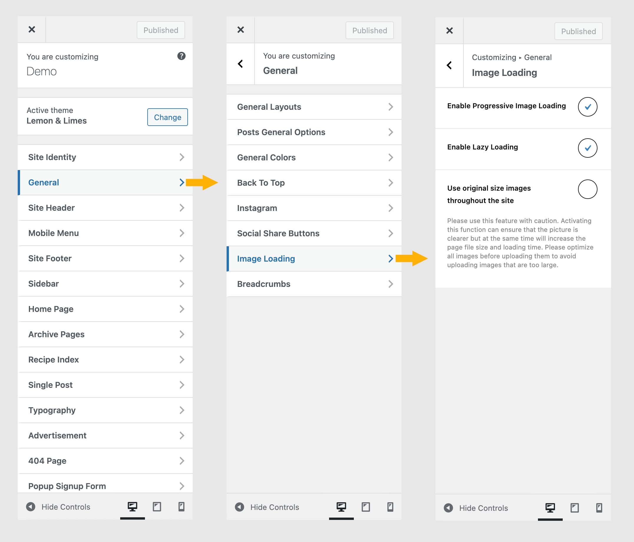 Image Loading Options