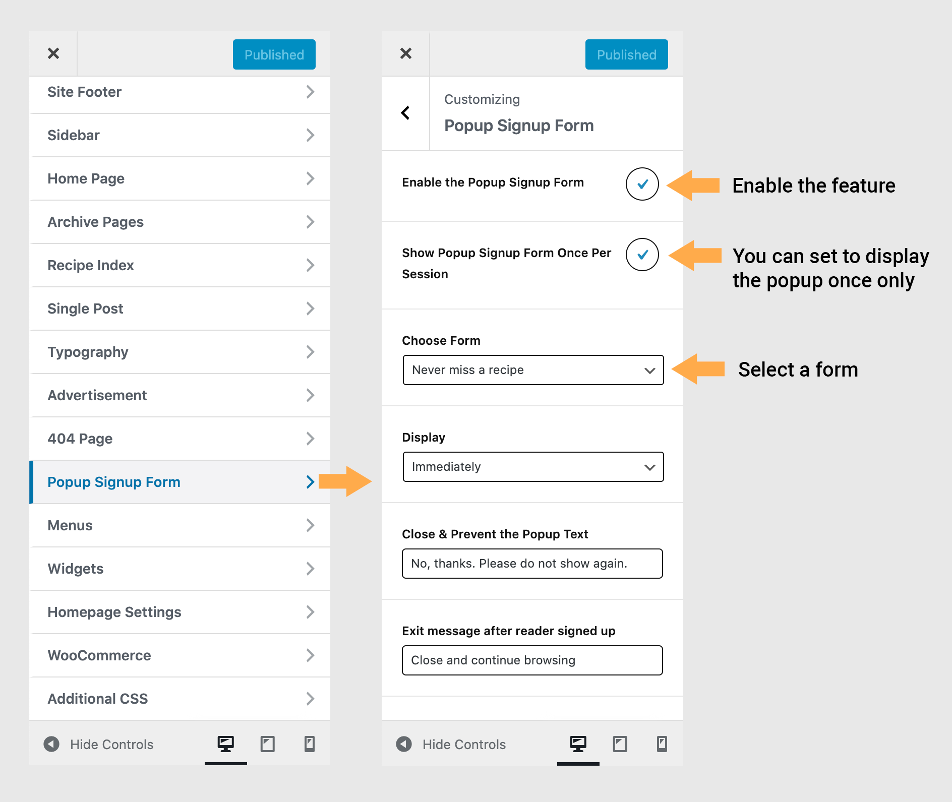 Popup Newsletter Signup Form