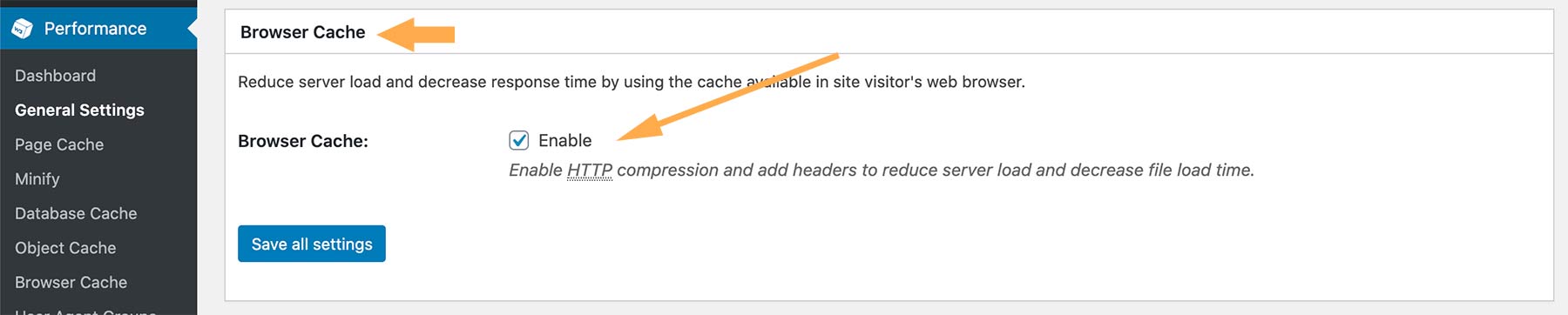 W3 Total Cache Settings - 3