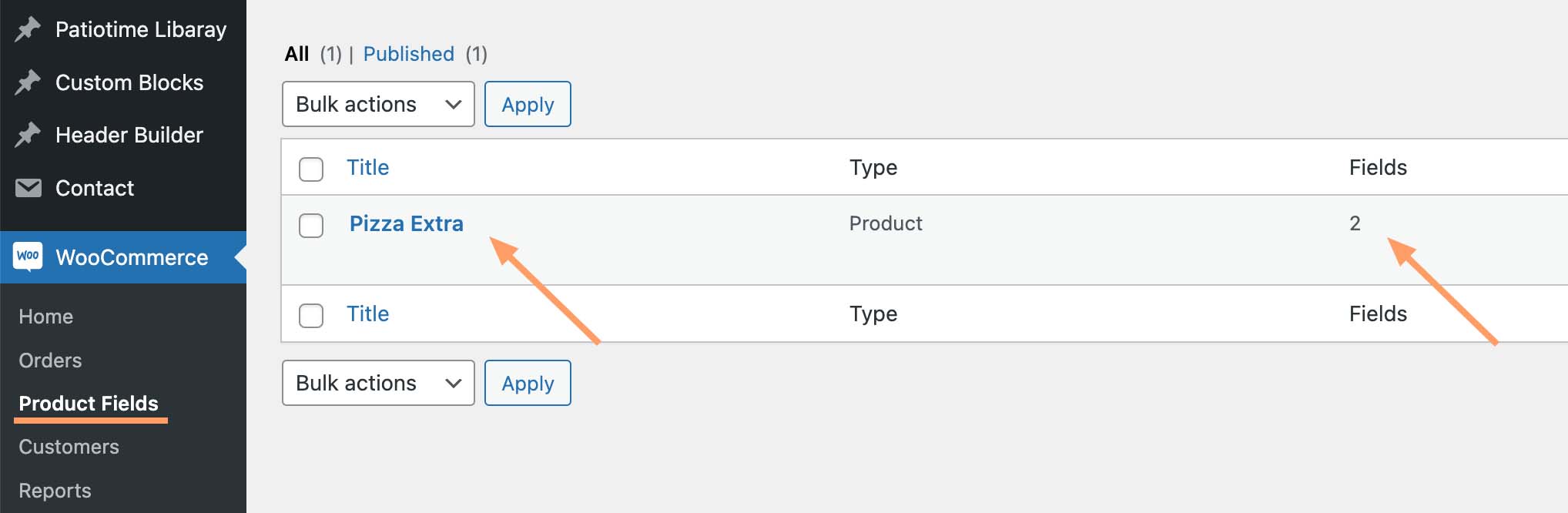 Create new product fields