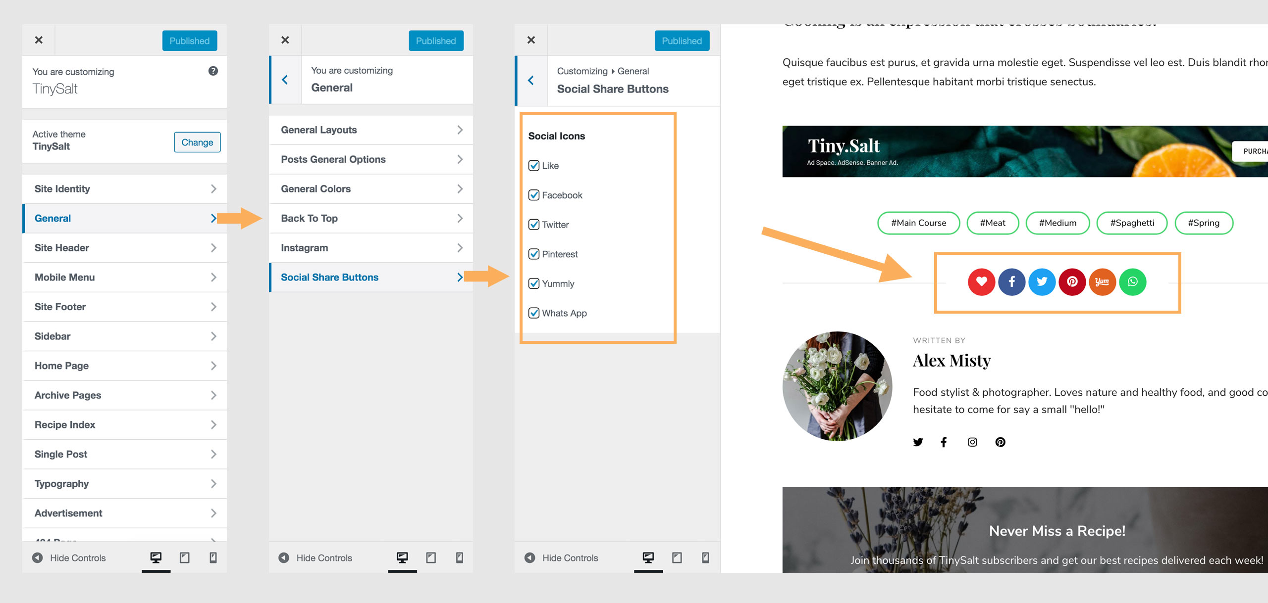 Post Like & Social Sharing Buttons