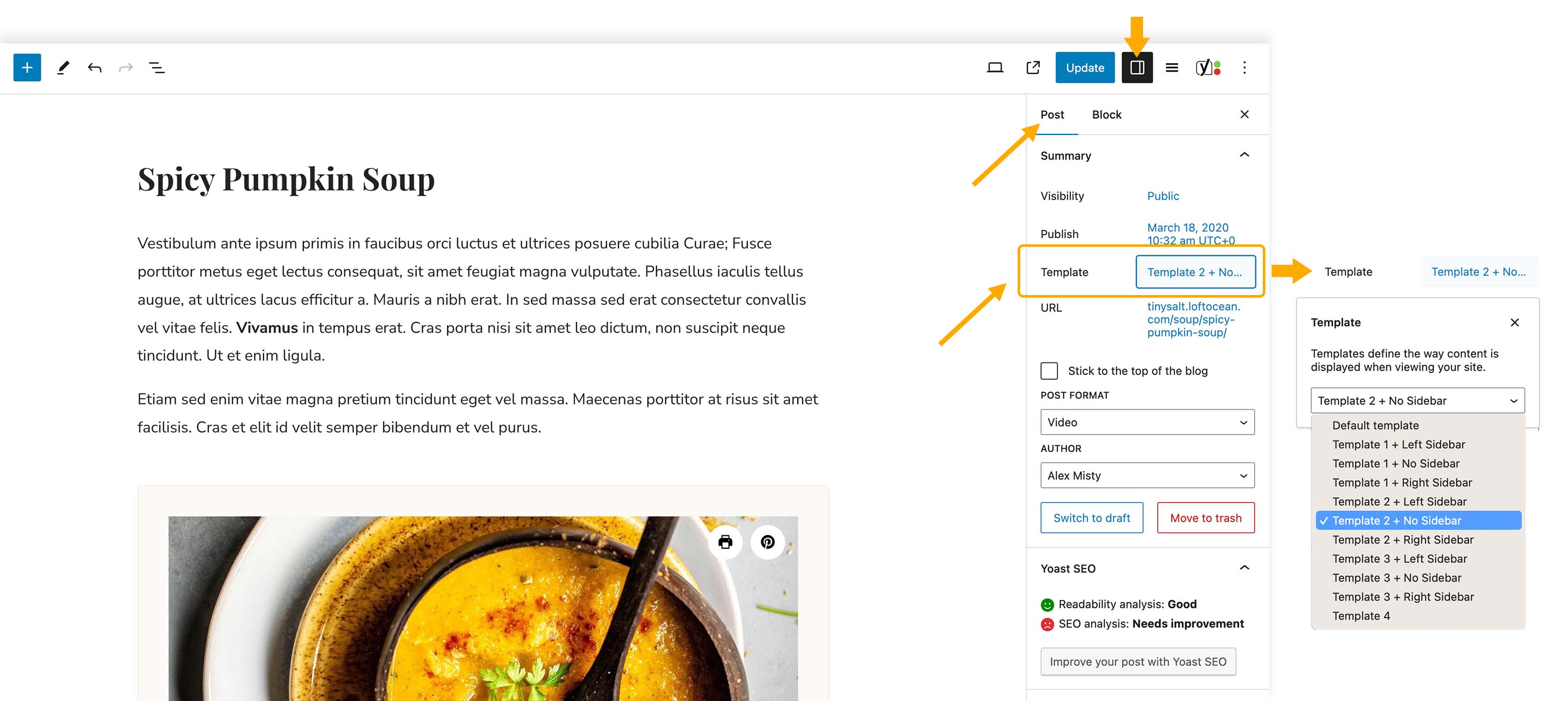 Change a Single Post Template