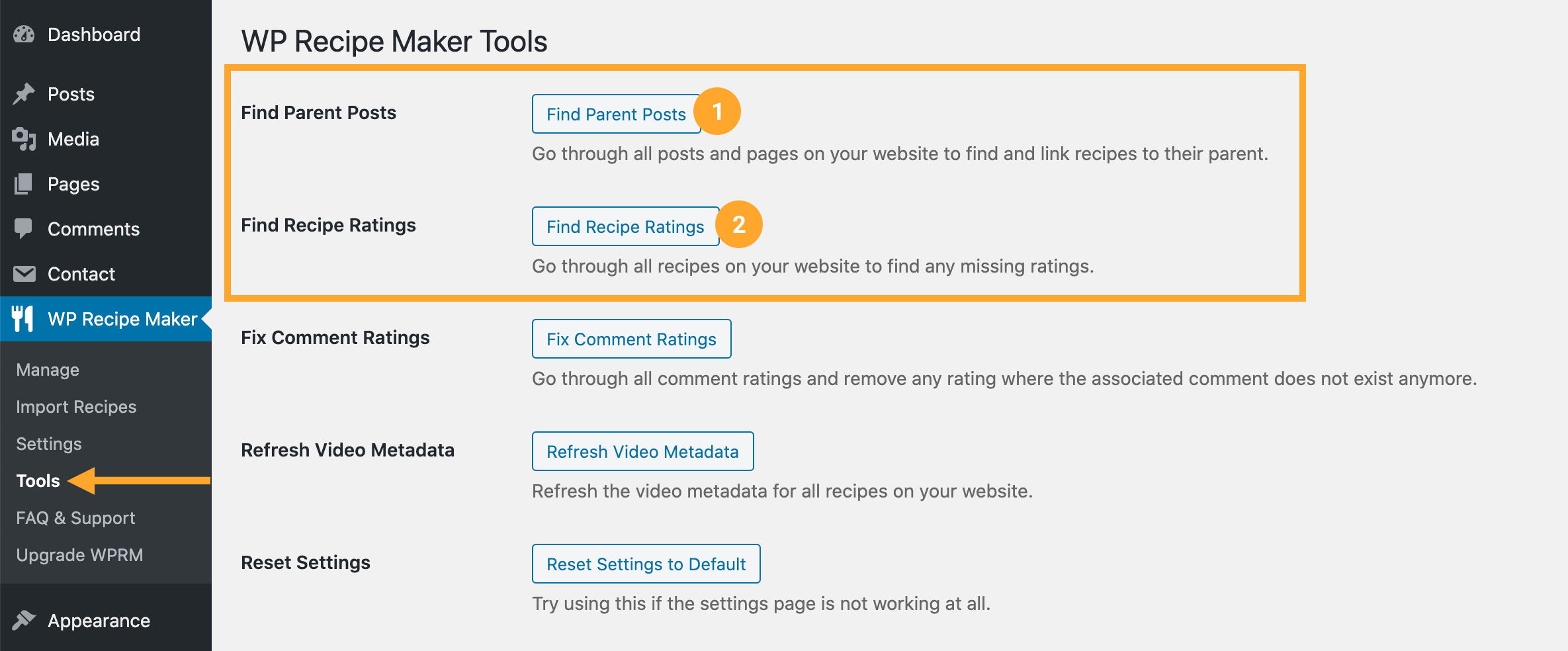 WP Recipe Maker Tools